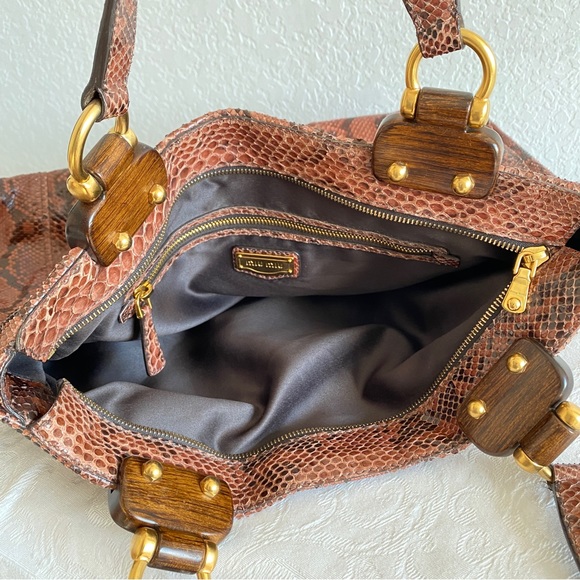 Miu miu brown Python tote - Picture 9 of 14